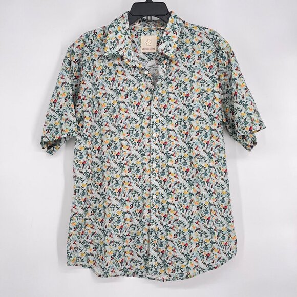 Stitch Note The Redford Short Sleeve Button‎ Up IN Parrot Size XL - Picture 1 of 9